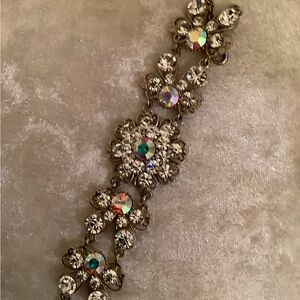 Vintage statement bracelet crystal